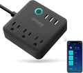 GHome Smart Power Strip with 3 WiFi Outlets & 3 USB Ports, ETL Listed Smart Surge Protector, Works with Alexa & Google, Individual Control WiFi Outlet Strip 4Ft Extension Cord for Home Office & Travel