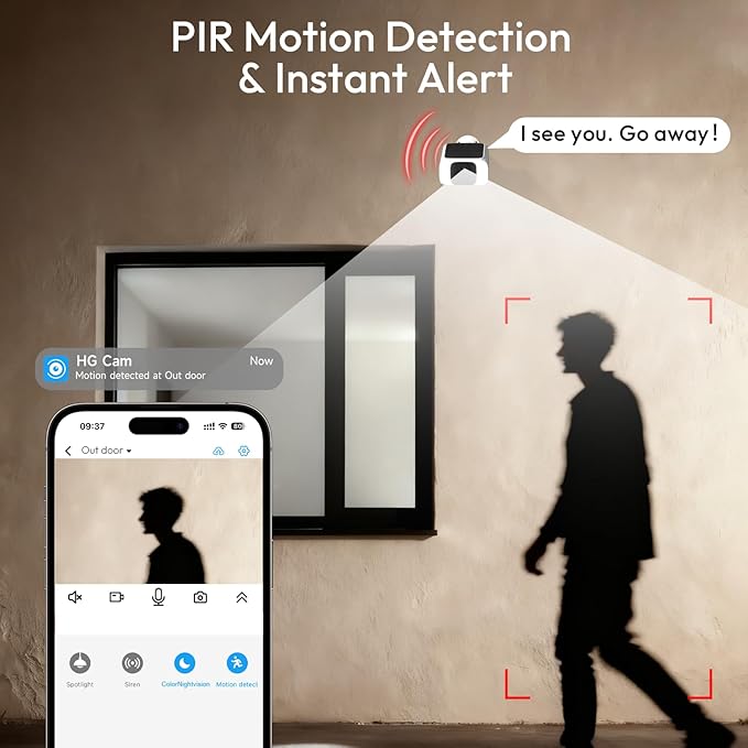 5G WiFi Security Cameras Wireless Outdoor 4Pack, Solar Outdoor Cameras for Home Security with AI Motion Detection & Siren,Color Night Vision, 2-Way Talk, IP66 Waterproof,Cloud/SD