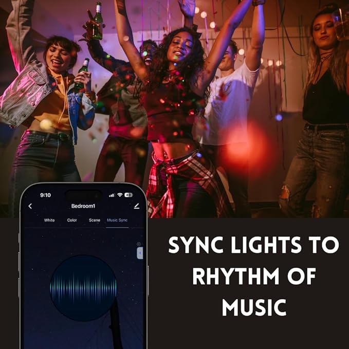 MR16 Smart LED Light Bulb, 50 Watt Equivalent, Energy Efficient 5W, GU10 Base, Dimmable, Color-Changing LED with App & Voice Control (3)