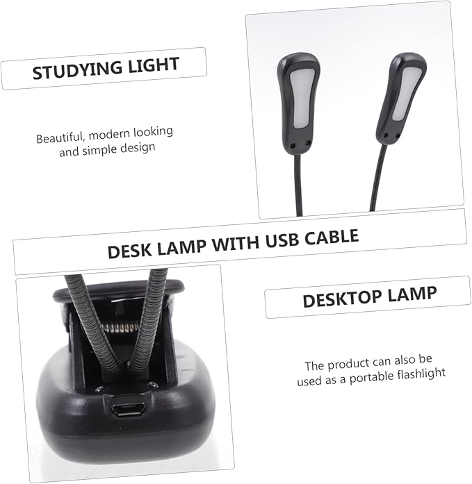 Angoily LED Desk Lamp for Reading Eye-Caring Adjustable Brightness Touch Levels Multipurpose Lighting for Home Office Bedroom 1 Set