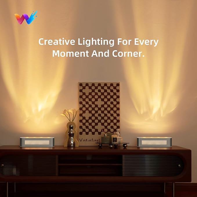 woohlab Smart LED Light Bar, RGBICW, 4 Light Beads, 64 sq.ft Coverage, Silver, Ideal for Room Decor, Gaming, TV Backlight, Ambient Lighting