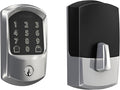 Schlage Encode Smart Wi-Fi Deadbolt Lock with Touchscreen Keypad, Keyless Front Door Entry, App Control, Alexa, Google Home and Airbnb Compatible, Bright Chrome, BE489WB GRW 625