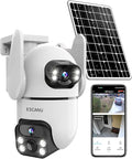 Dual Lens Security Cameras Wireless Outdoor for Home Security,WiFi,2-Way Audio,Night Vision,Motion Detection,No mothly fee Cameras,IP65 Water Proof
