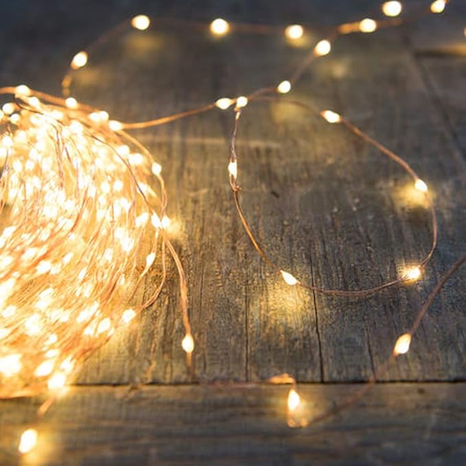 PERFECTDAY String Lights, 200 LED 66 FT Copper Fairy String Lights Warm White Waterproof USB Powered String Light for Indoor Outdoor Party Decoration
