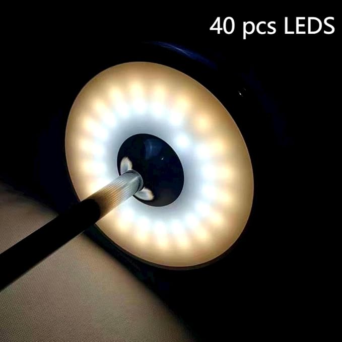 Cordless LED Table Lamp, Rechargeable Touch Control Desk Lamp Battery Operated Nightstand Night Light with Dimmable Brightness for Living Room, Home Office, Restaurant (Black)