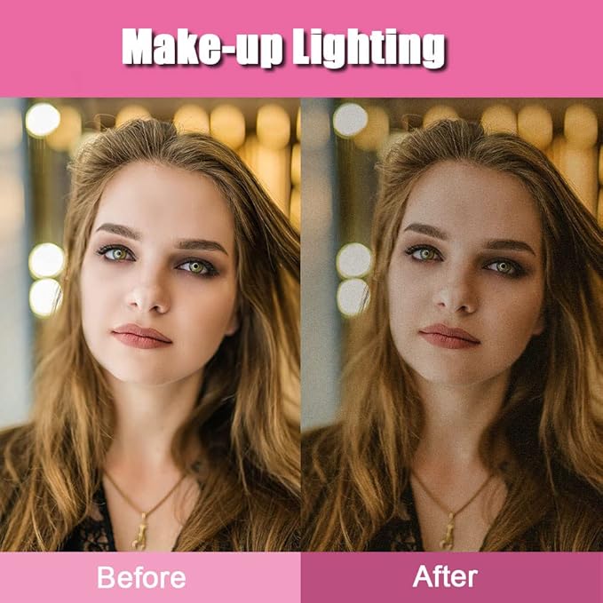 Cordless Rechargeable LED Vanity Mirror Light with Daylight Bulbs for Bathroom Makeup and Dressing Tables