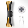Tubicen Battery Operated Wall Sconce 9000mAh Rechargeable Up Down Wall Lights Cordless Movie Theater Sconces with Remote 2700K-5000K Dimmable Art Deco Wall Sconce for Living Room Bedroom 15.7" H