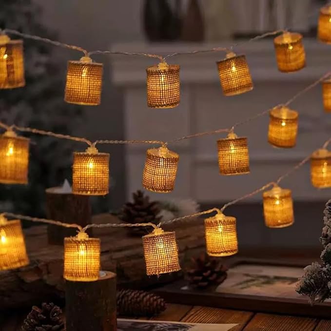 Fielegen 2 Meter 10 LED Retro String Lights Battery Operated Indoor Bedroom Vintage Themed Decorative Fairy Lights for Home Garden Wedding Birthday Party Decor Festival Atmosphere Lights (Warm White)