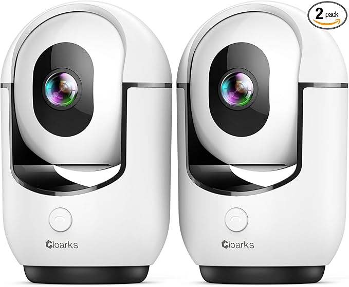 2K Pan/Tilt Security Camera, WiFi Indoor Cameras for Home Security with AI Motion Detection, Pet/Dog/Baby Camera with Phone App, 2-Way Audio, 24/7, Siren, TF/Cloud Storage, 2 Pack