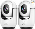 2K Pan/Tilt Security Camera, WiFi Indoor Cameras for Home Security with AI Motion Detection, Pet/Dog/Baby Camera with Phone App, 2-Way Audio, 24/7, Siren, TF/Cloud Storage, 2 Pack