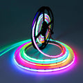 ALITOVE COB Led Strip Lights Addressable RGB IC WS2811 12V Led Lights Strip 16.4FT 3600LEDs Programmable Digital Flexible LED Pixel Rope Light for Bedroom TV Home Decor(No Power Supply & Controller)
