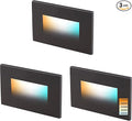 CLOUDY BAY 120V 5CCT Dimmable LED Indoor Outdoor Step Light,2700K/3000K/3500K/4000K/5000K,Stair Light,Oil Rubbed Bronze,Pack of 3
