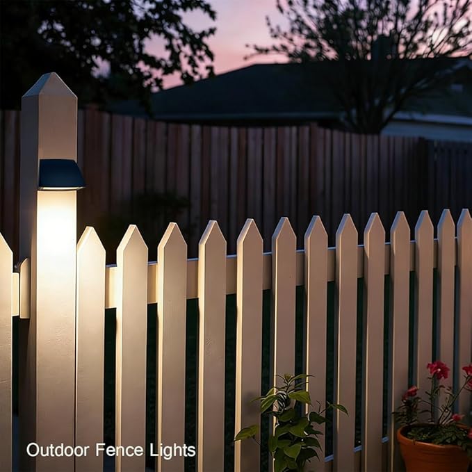 Low Voltage Landscape Lighting Deck LED Lights,Outdoor Stair Light Railing Fence Post Lights Cast Aluminum 5W 12-24V Weatherproof Black Finish 2 Packs