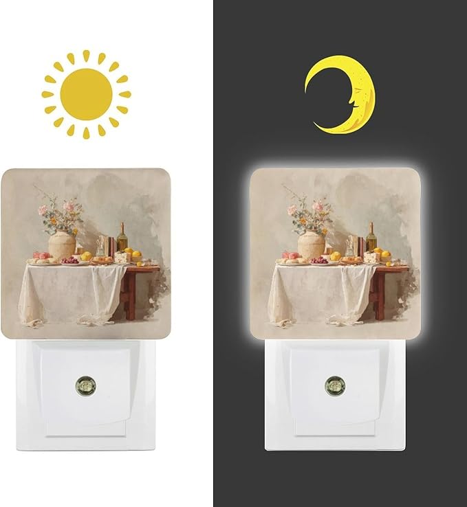 Plug in Night Light with LED & Smart Light Sensor, The Ideal Home Auto-On/Off Night Lights Plug Into Wall for Bedroom, Bathroom, Hallway, Stairway