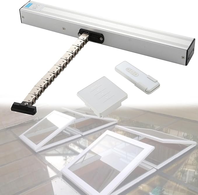 Electric Window Opener - Home Window Hardware Automatic Opener/Closer, Built-in 300-1000mm Stroke Chain Type Window Opener Actuators,800mm