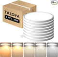 TALOYA 8 Pack 12 Inch Flush Mount LED Ceiling Light Fixture, White Sleek Ceiling Lamps for Kitchen Living Room Laundry, 3000K/3500K/4000K/5000K/6500K CCT Selectable, Easy to Install and Ultra Slim
