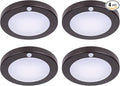 LIT-PaTH LED Flush Mount Ceiling Light, Closet Lighting Fixture with Motion Sensor, 10.5W, 700 Lumen, 6.2 Inch, Anti-Rust Galvanized Housing, Bronze Finish 3000K 4-Pack