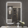 LOVESPEJO 24"x36" Backlit Mirror Bathroom, LED Bathroom Mirror with Motion Sensor, Fogless, Dimmable, 3 Color Changing, Shatterproof, Horizontal/Vertical