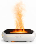 AquaAura Flame Diffuser – Flame Effect Essential Oil Diffuser & Humidifier, 160ml Aromatherapy Diffuser with 7 LED Colors, Cool Mist Humidifier with 1H/3H/6H Timer Auto Shutoff