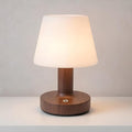 Cordless Table Lamp, Rechargeable Table Lamp, Waterproof Shower Lamp, 5200mAh Small Table Lamps, 3-Color Dimmable Touch Light, Portable Outdoor and indoor table lamp, Bedside night light (Dark Wood)