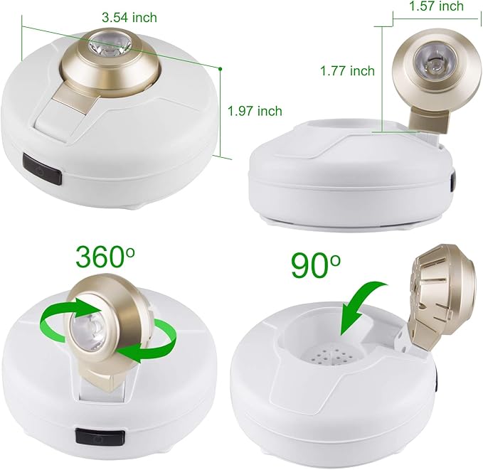 BIGLIGHT Battery Operated Accent Lights, Wireless Spotlight, LED Puck Light, Dimmable Uplight with Remote, Stick on Lights for Painting Picture Frame Artwork Closet Tree Plants