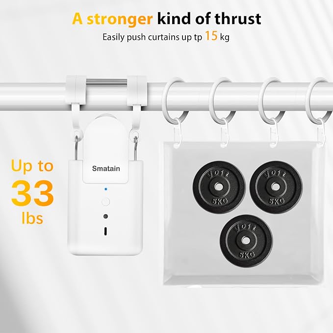 -2 Pack Automatic Curtain Opener Robot - Smart Curtains Home Device with Remote Control, Timer Switch, Voice Control, Manual Control - Remote Control Version