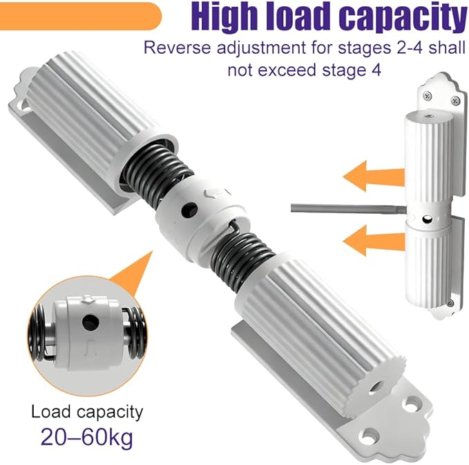 Automatic Door Closer, Adjustable Door Spring Closer Quiet & Heavy Duty Doors Stopper for Home & Commercial Use