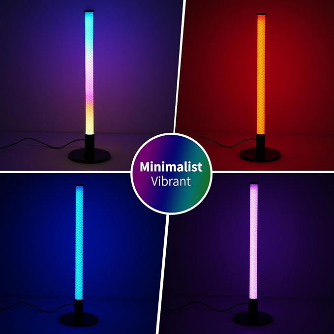 Led Light Bar with Music Sync, Color Changing TV Backlight App & Remote Control, IC+RGB & W Smart RGB Light Bar with Charging Head, Led Lights for TV, PC Room Monitor Backlight Gaming Accessories