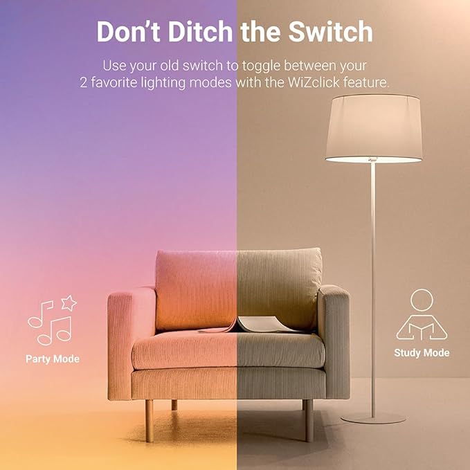 HALO HLB4069WZRGBWMWR 4” Smart Wi-Fi Slim Canless LED Downlight Powered by WiZ Pro, Dimmable Full Color with Smart Home Integration| (Pack of 4)