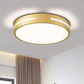 Modern Brushed Gold Flush Mount Ceiling Light Mid-Century LED Ceiling Light Bedroom Light Fixture Minimalist Ceiling Lamp for Laundry Room Kitchen Hallway Bathroom 11.81 Inch