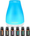 InnoGear Essential Oil Diffuser with Oils, 100ml Aromatherapy Diffuser with 6 Essential Oils Set, Aroma Cool Mist Humidifier Gift Set, White