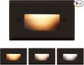 120V Dimmable 3CCT Step Lights,Stair Outdoor,Zinc Alloy/Aluminum Cover, 2.5W 150LM IP65 Waterproof LED Stair Lights, 2700K/3500K/5000K, CRI90, Beam Angle 30°, Brown 6/Pack (Brown)