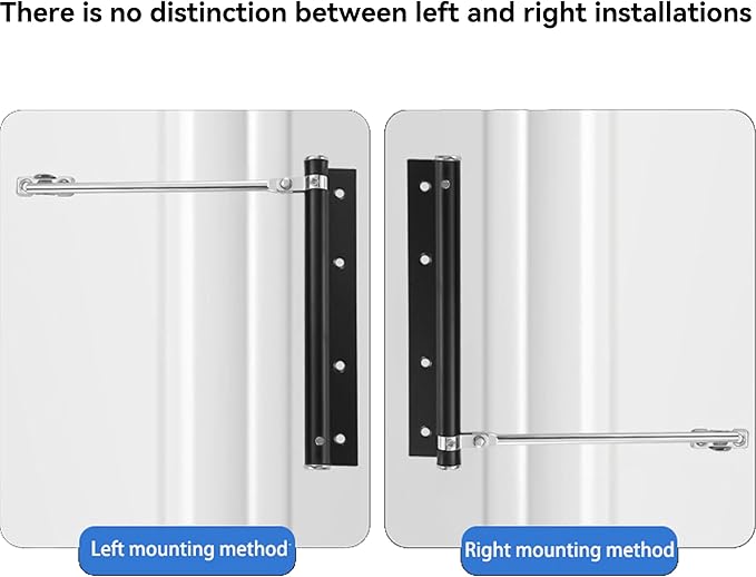 Automatic Door Closer Heavy Duty Adjustable Universal Installation/Wide-Angle Design/Tool-Free Force/Speed Adjustment/Commercial Grade Smooth Closing for Doors 80-120 lbs (Matte Black)