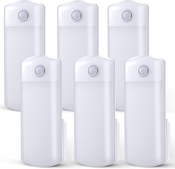 6 Pack LED Power Failure Light, 4 in 1 Rechargeable Plug in Flashlights with Motion Detection, LED Emergency Lights for Home Power Failure Black Outs Hurricane Supplies