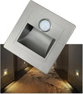 3W Motion Sensor Stair Lights 3000K Recessed LED Step Light Indoor Stair Step Wall Lamp Staircase Bedroom Decoration 1Pcs Silver