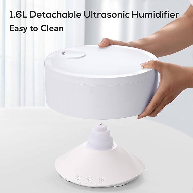 Large Humidifiers Easy to Clean,1.6L, Essential Oil Diffuser, Colorful Light,Ultrasonic Top Fill Cool Mist Humidifiers for Bedroom Baby Plants,Ultra Quiet,Last up to 20 Hrs,Levoair