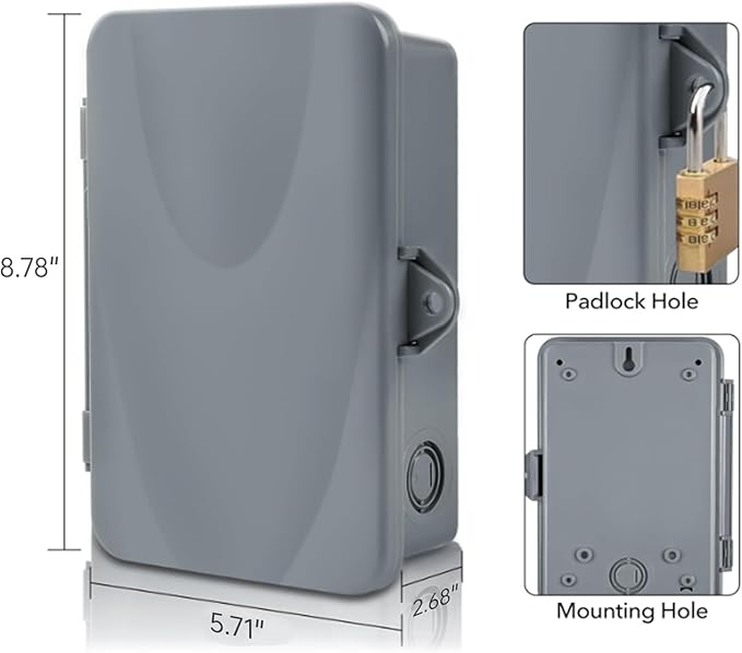 BN-LINK Pool Pump Timer, Outdoor Indoor Smart Wi-Fi Timer Box, 2HP 40A Max, 120, 240, 277 VAC, for Pool Pump, Water Heater, Fans, SPA, Compatible with Smart Phone, Alexa, Google Assistant