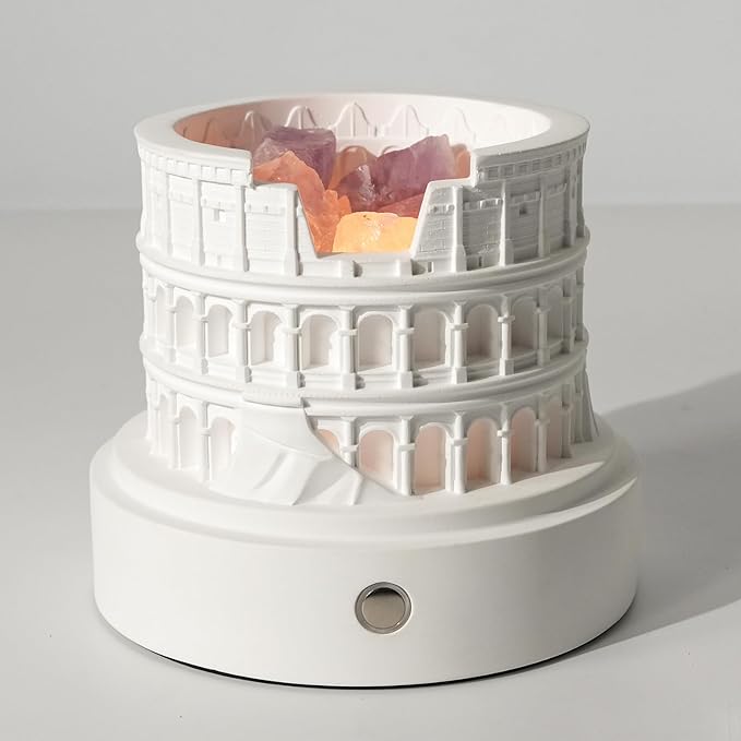 Colosseum Night Light & Essential Oil Diffuser – Roman Architecture Decorative Lamp with Warm LED Glow, Cordless Rechargeable Accent Light for Bedroom, Living Room, Meditation & Spiritual Décor