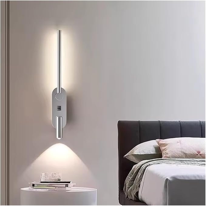 Modern Minimalist Light Luxury LED Wall Lamp Bedroom Bedside Living Room Background Decoration Study Rotating Spotlight,Practical Lighting fixtures