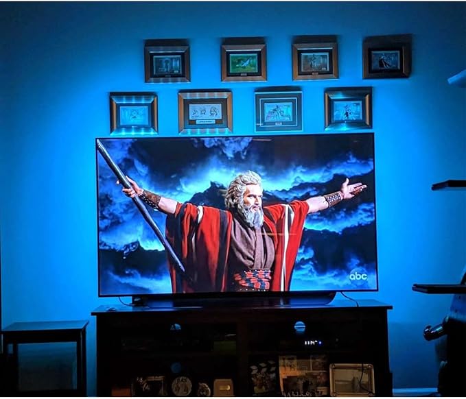 USB Powered LED Strip Lights TV Backlights Kit for 50 to 55 Inch TV - Sony LG Samsung Monitor Smart TV Wall Mount Stand Work Space Color Changing LED Background Ambient Lighting