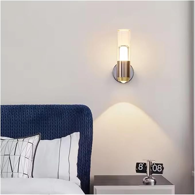 Modern Minimalist LED Wall Lamps, Transparent Ambient Lighting in Bedrooms, Background Decorative Fixtures