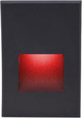 WAC Landscape Lighting, LEDme 120V LED Vertical Indoor and Outdoor Step and Wall Light Red in Black