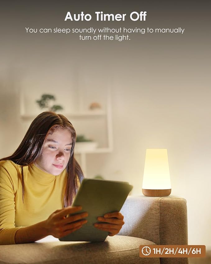 Night Light for Kids Set of 2, Rechargeable Lamp for Nursery with Timer & Memory, Dimmable Touch Lamp with Remote, Warm Night Lamp with 5 Brightness & 13 RGB Color for Baby Adult Gift