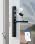 Electronic Smart Door Lock Fingerprint Door Lock with Keypad，Smart Lock for Front Door Children Proof IC Card, App Control & Mechanical Key