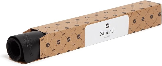 Smead Desk Pad, Vegan Leather Desk Mat with Non-Slip Faux Suede Backing, Perfect Desk Organizer for Office Decor, 23.6” x 13.7” Small, Charcoal (64838)