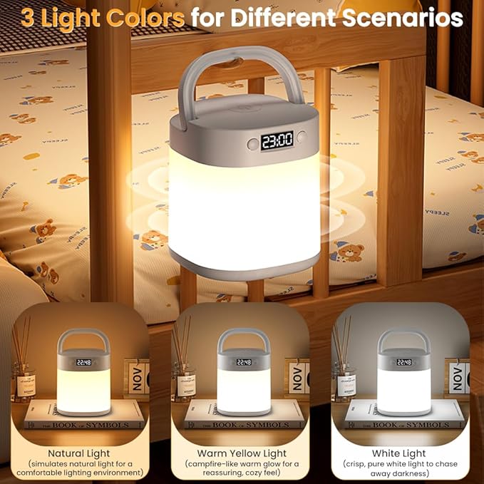 Touch Night Light for Baby Nursery, Small Cordless Lamp, Dimmable Portable Rechargeable Battery Operated Night Light, Wireless Bedside Mini Lamp for Bedroom, Bathroom(3.74x4.13in)