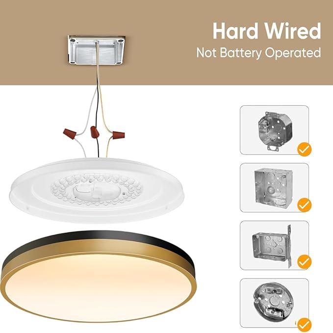 15 Inch Flush Mount Ceiling Light with Remote Control & Night Light, 5CCT Dimmable Ceiling Light Fixture, 35W 3500LM 2700K-6500K Adjustable LED Ceiling Lights for Bedroom Kitchen Living Room