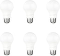 Amazon Basics A19 Dusk to Dawn Sensor LED Outdoor Light Bulb, 60W Equivalent, Energy-Efficient 9W, Daylight White, 5000K, E26 Base, 10,000 Hours, 6 Count (Pack of 1)