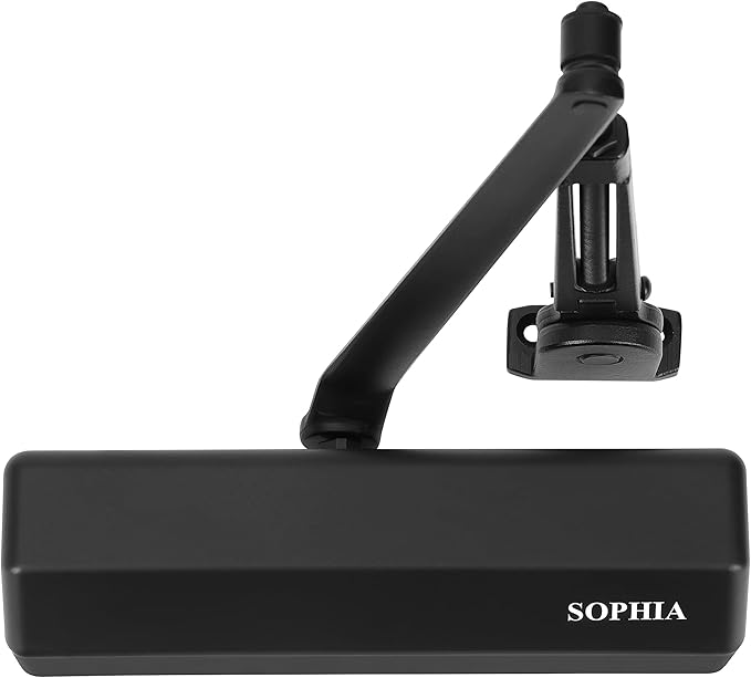 Sophia Commercial Door Closer with Hold Open DK4000, Matte Black