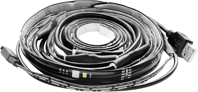 GE LED TV Tape Light, Color Changing Strip Light with Remote, No App or Wi-Fi Required, 84in (1 Pack)